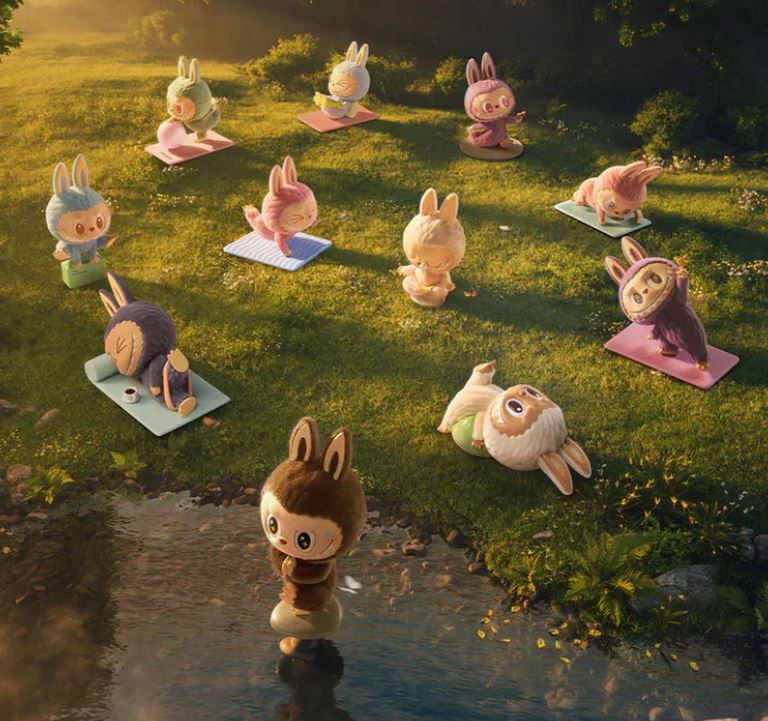 Pop Mart Labubu The Monsters Lazy Yoga Series Figures Mystery Box
